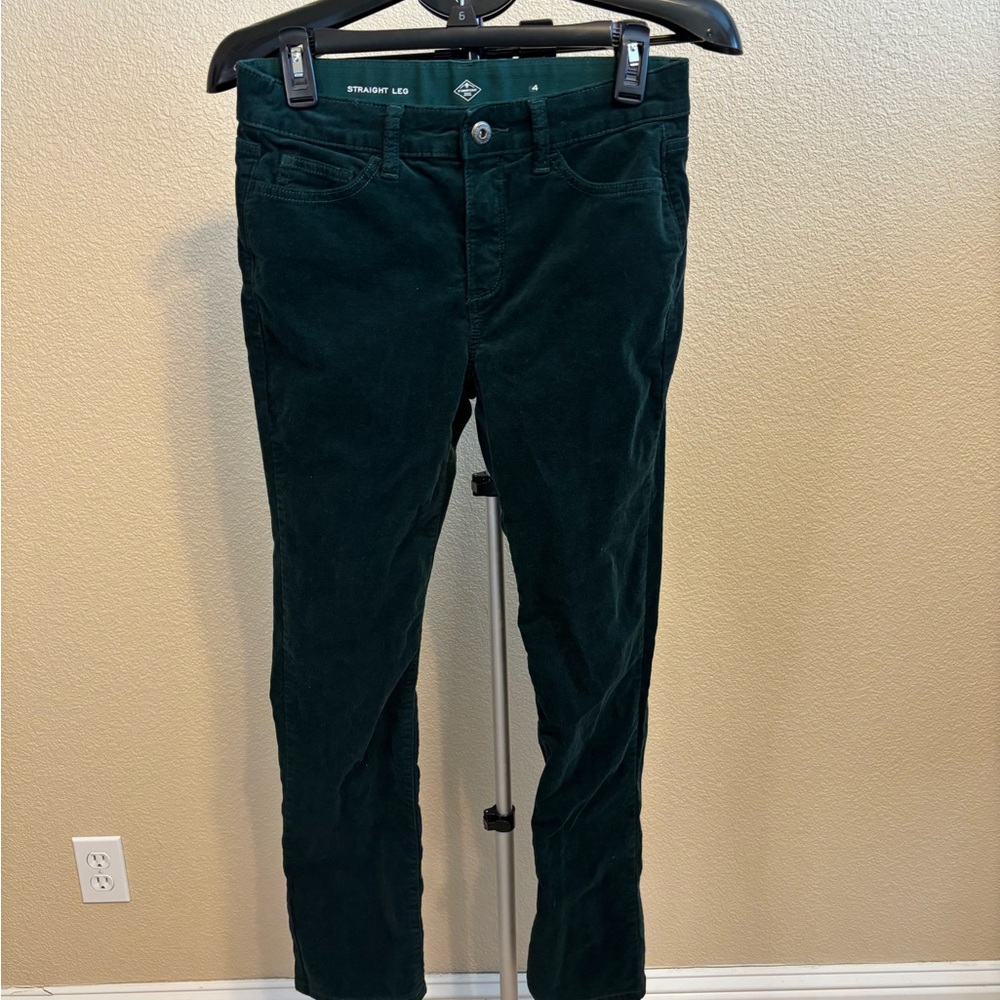 St. John’s Bay Green Corduroy‎ Straight Leg Pants Women’s Size 4 - Picture 2 of 3